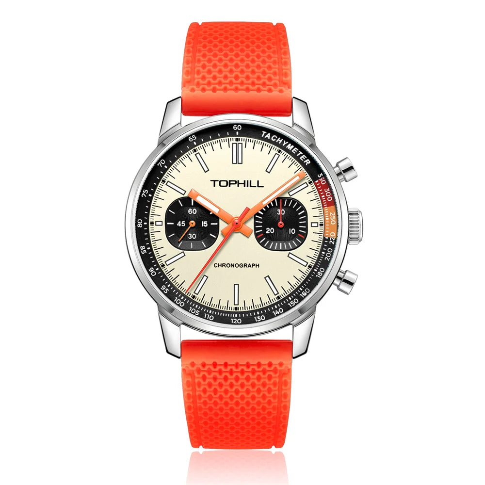 TOPHILL Chronograph Pilots Watch Seagull ST1901 Movement
