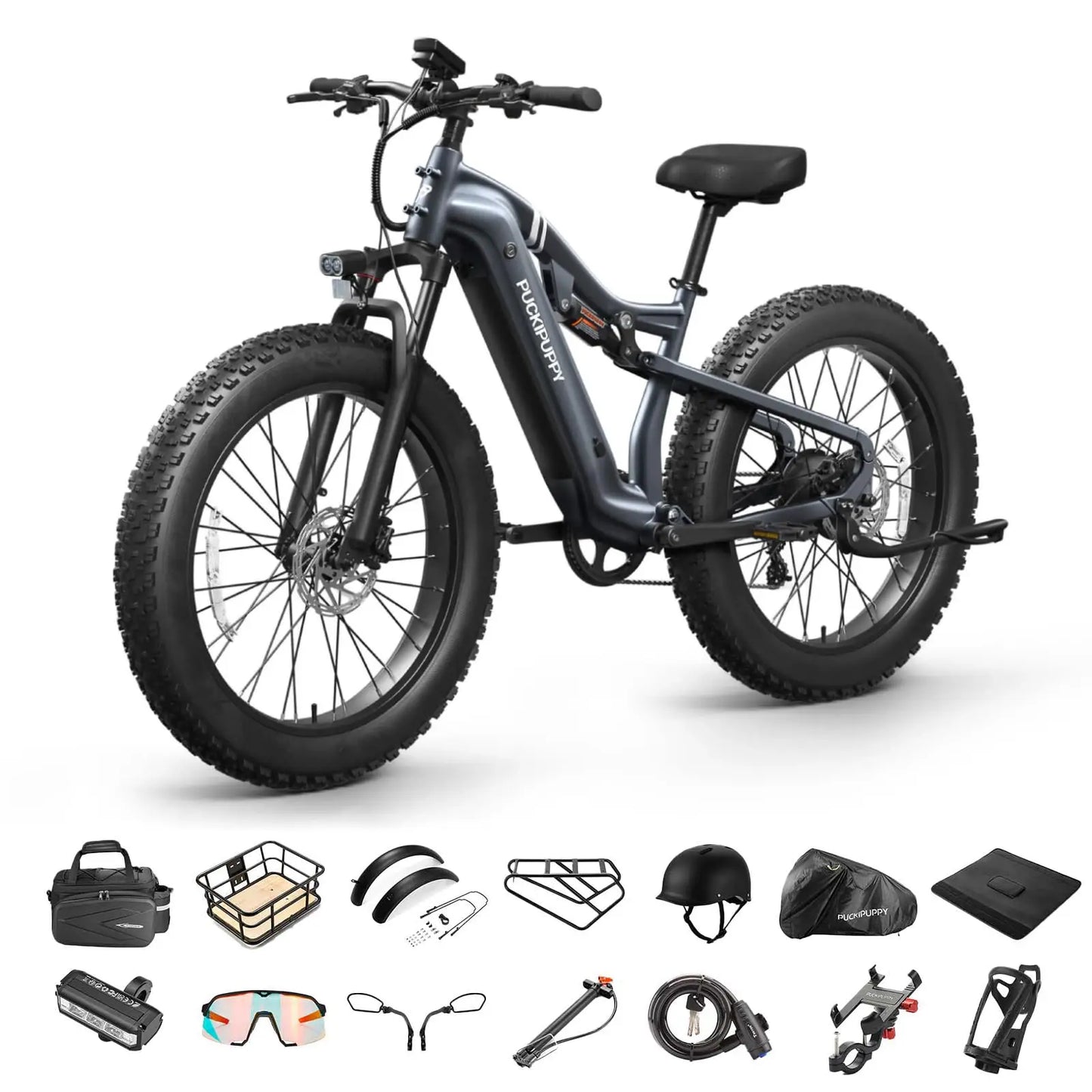 PUCKIPUPPY Labrador Pro Electric Mountain Bike 1350W 48V 20Ah