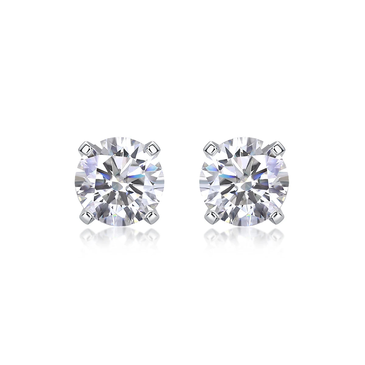 Jiuzuan Moissanite 925 Plated Stud Earrings With GRA Certificate