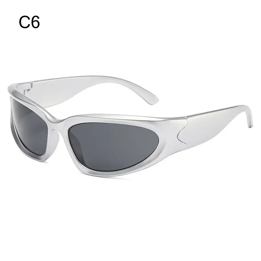 Five Star Eyewear Rimless Y2K Punk Sunglasses Wrap Around