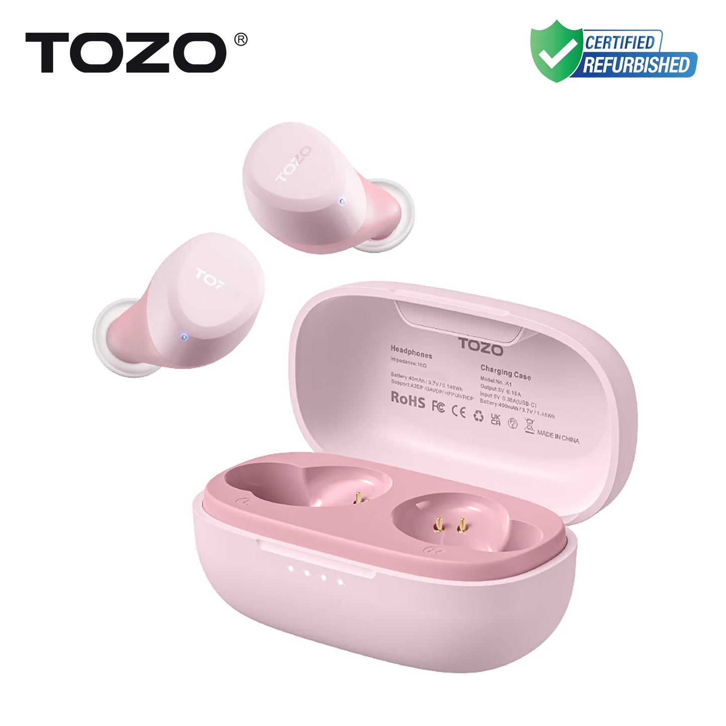 TOZO TWS Earbuds Wireless Bluetooth Headphones With Mic Waterproof