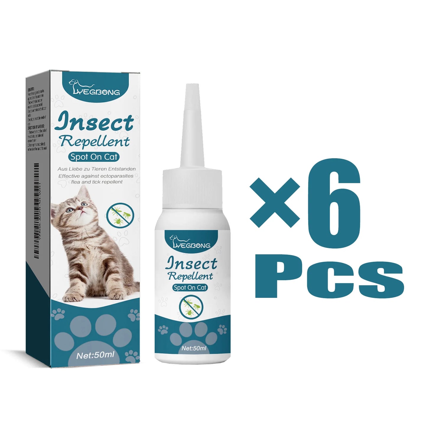 YEGBONG Pet Anti Flea and Tick Drops for Cats and Dogs