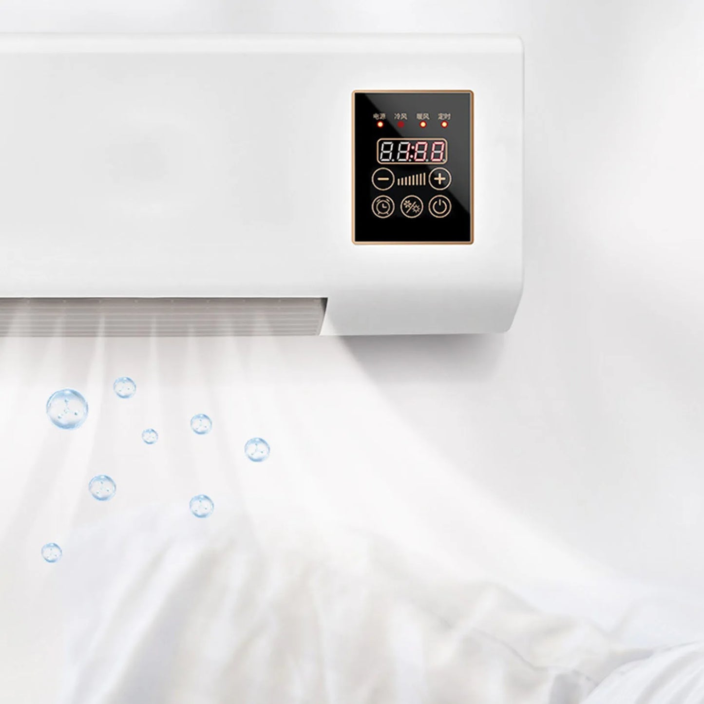 Romellar 2In1 WallMounted 1800W DualUse Heater With Remote Control BedroomComfort