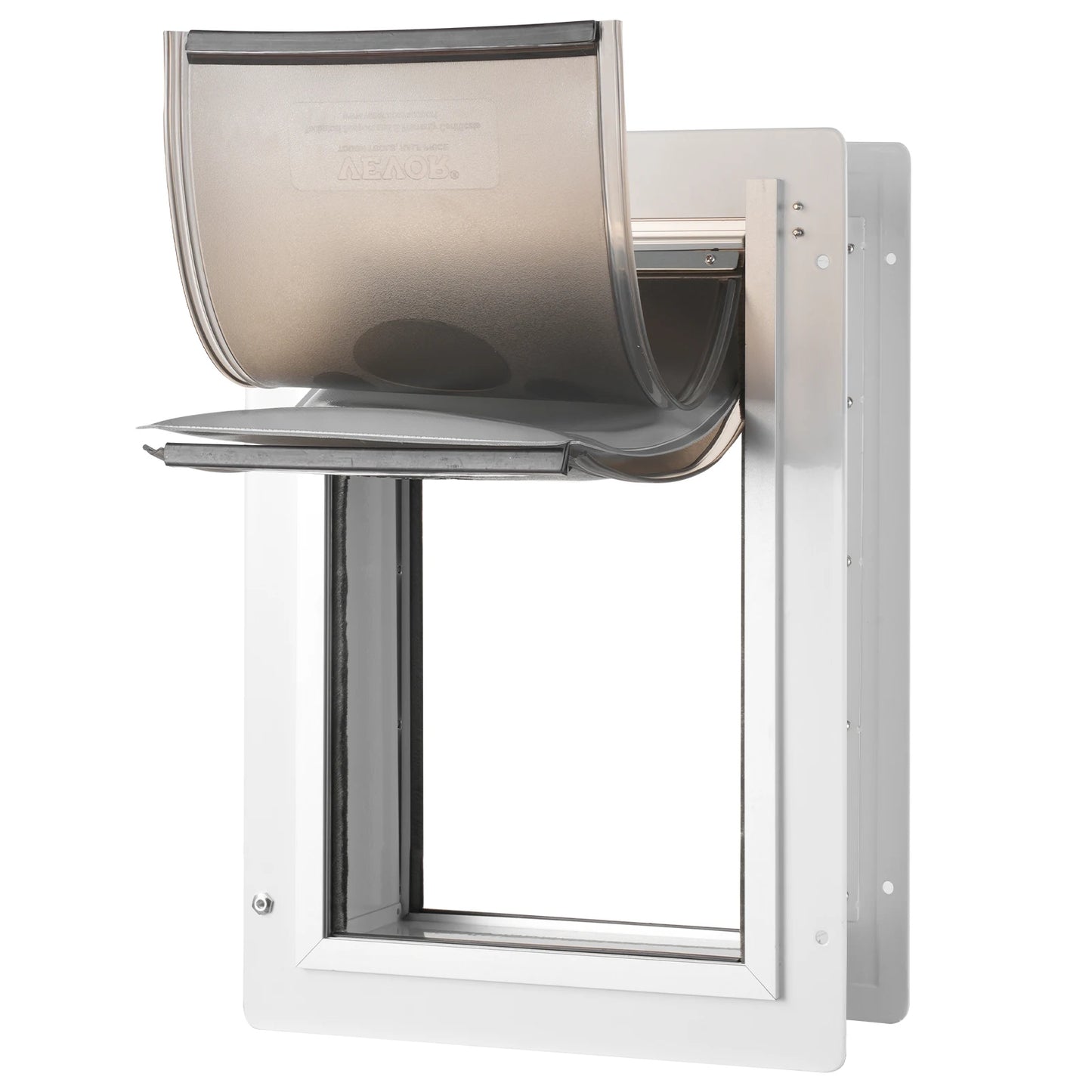 SucceBuy Pet Door Metal Frame With Lock And 3-Flap System