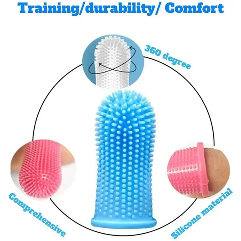 Silicone Finger Toothbrush For Dogs And Cats Pet Dental Cleaning