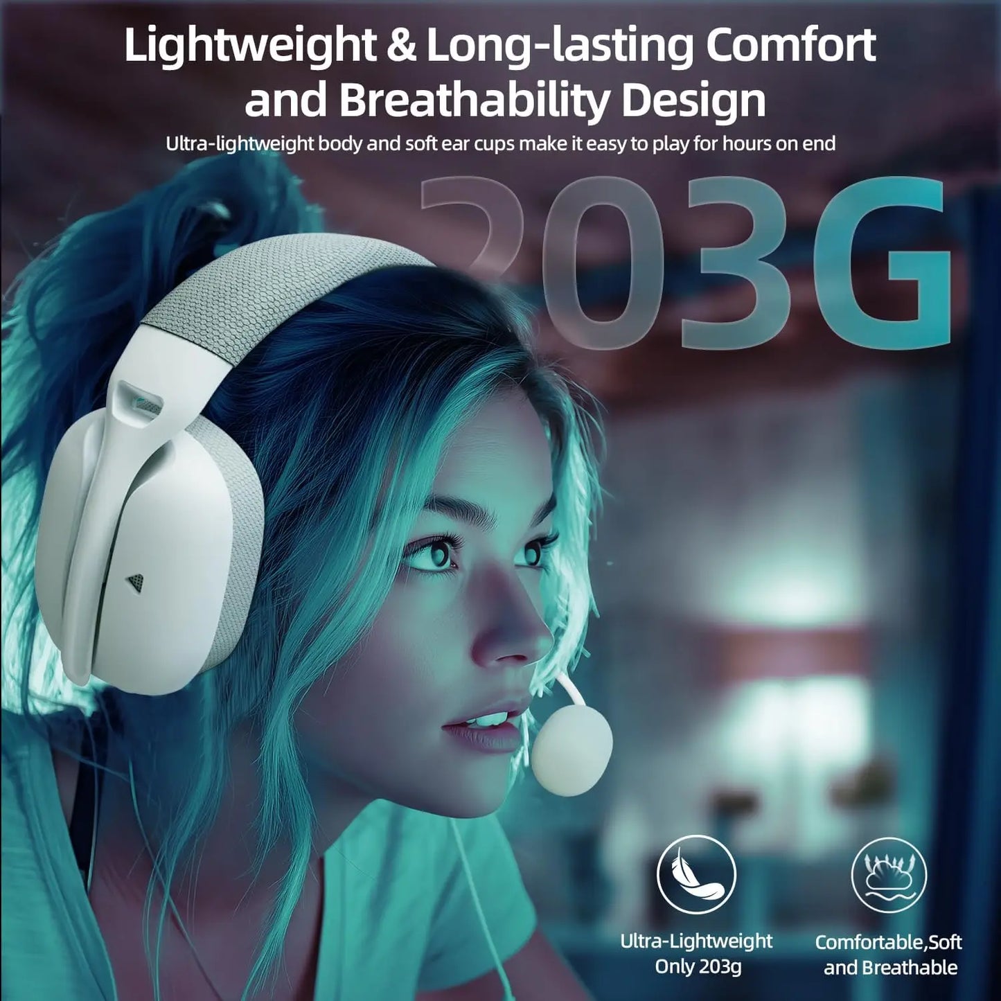 Mambasnake Attack Shark L80PRO Gaming Headset Tri Mode Wireless