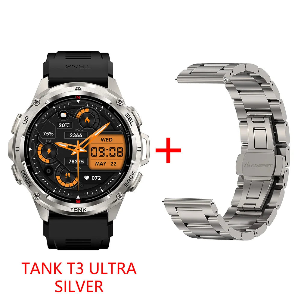 KOSPET Tank T3 Ultra GPS Smartwatch for Men Altimeter Barometer