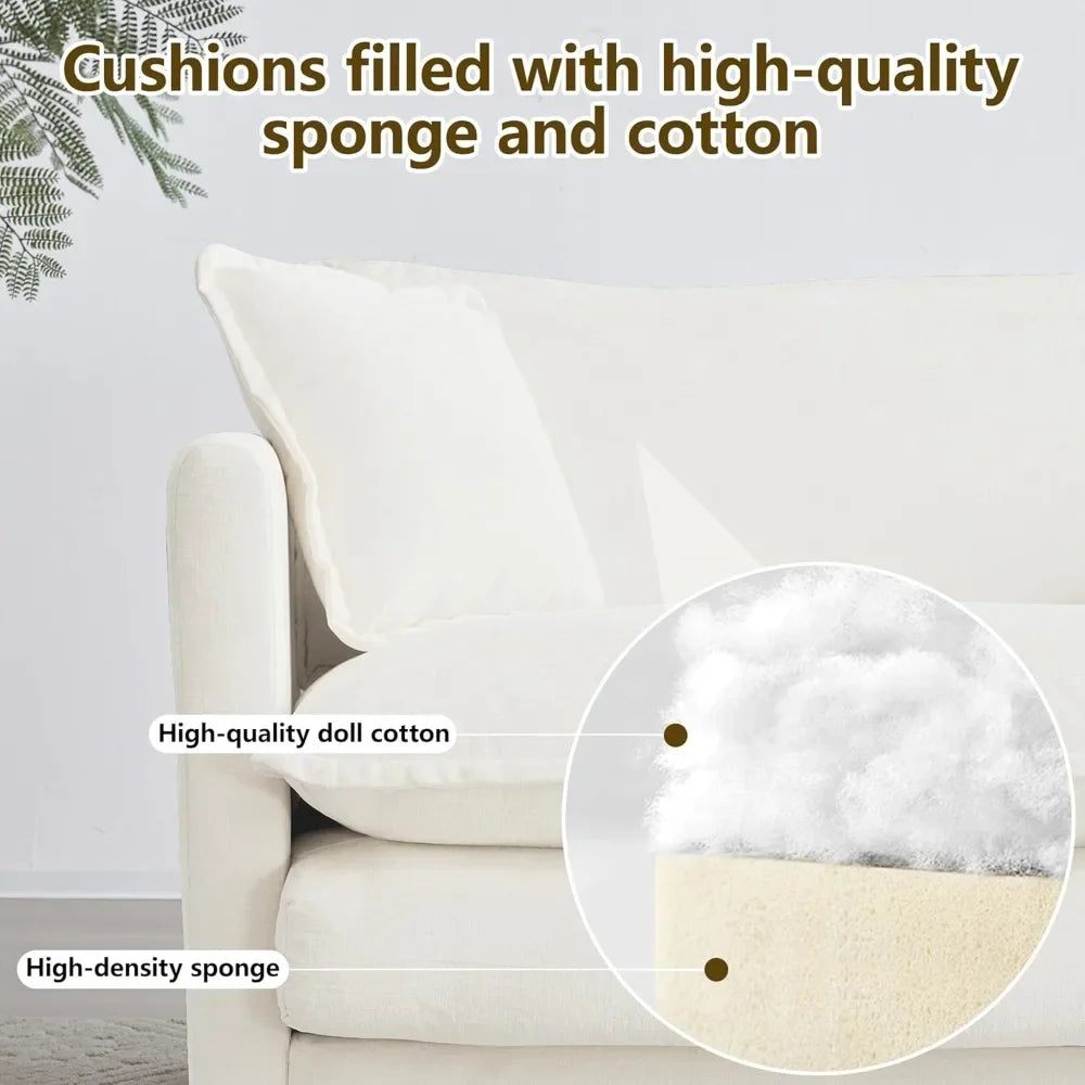 Modern Chenille Cloud Couch Loveseat Modular Sectional