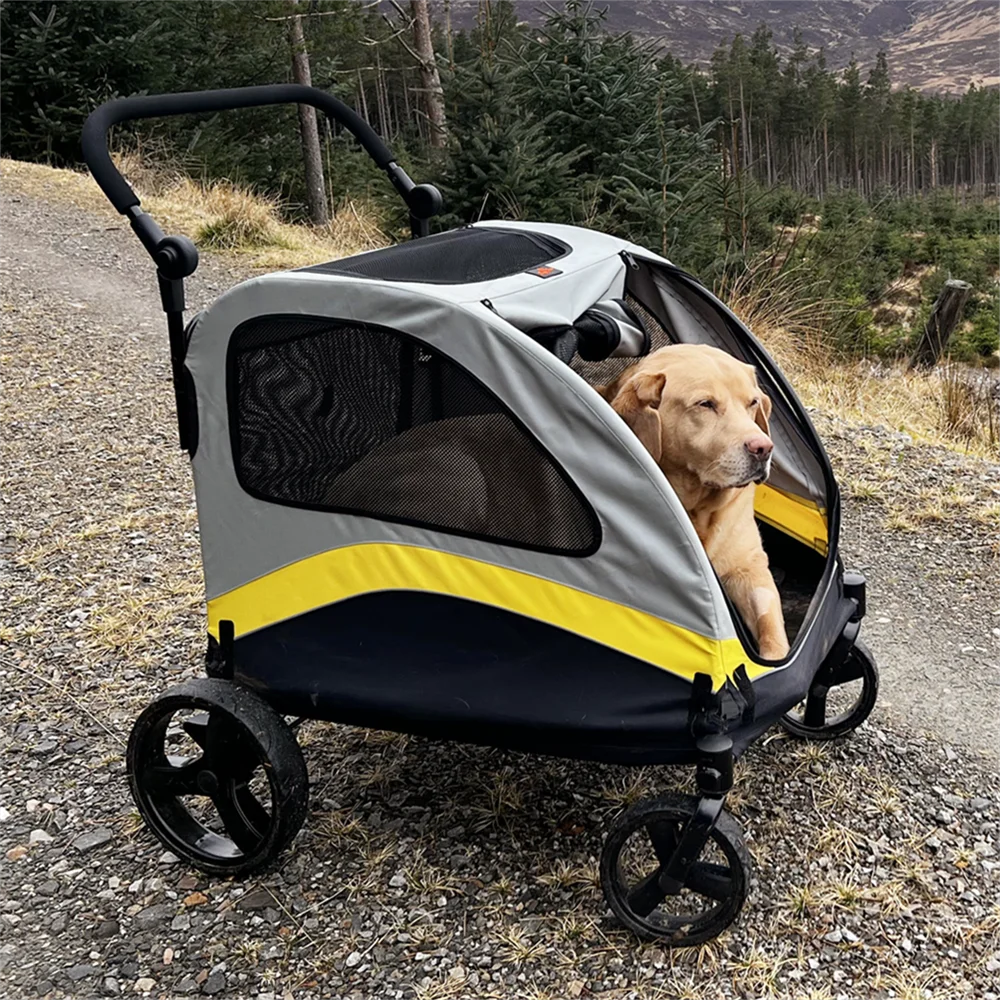 Dog Stroller Pram 4 Wheel Foldable Travel Jogger Wagon