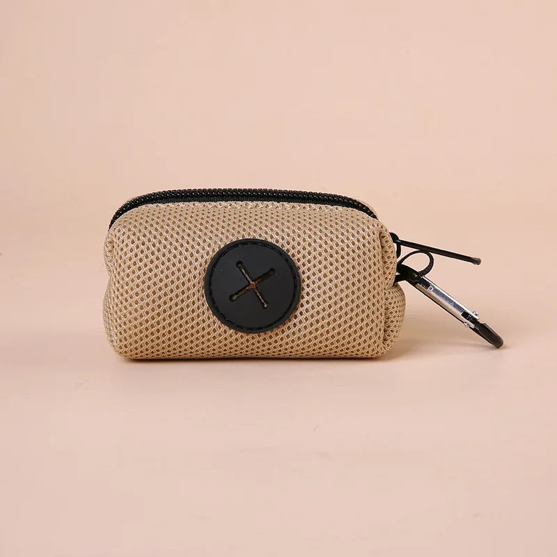 NONEDog Litter Canvas Dog Poop Bag Holder With Carabiner Clip