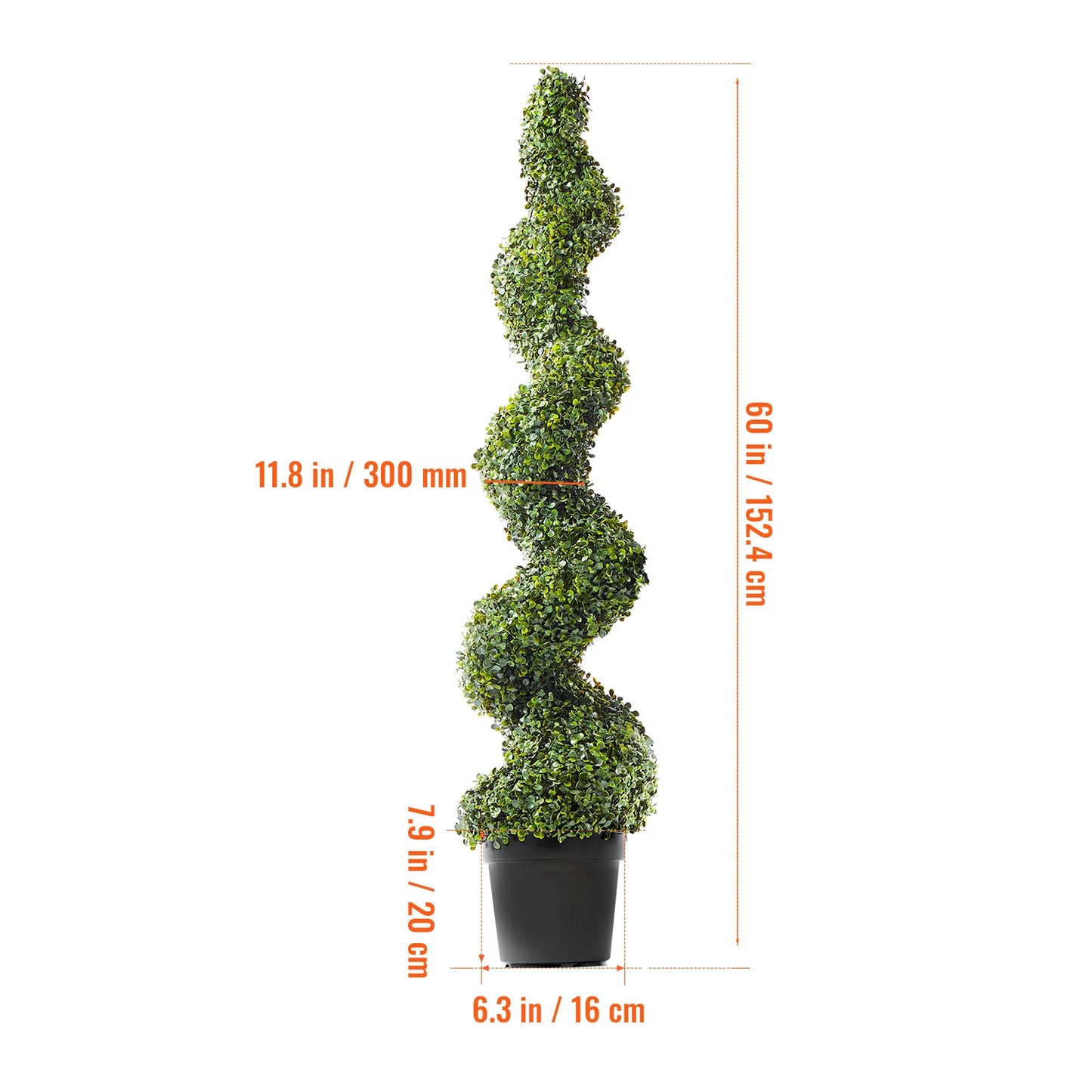 SucceBuy Artificial Boxwood Topiary Tree Indoor Decor