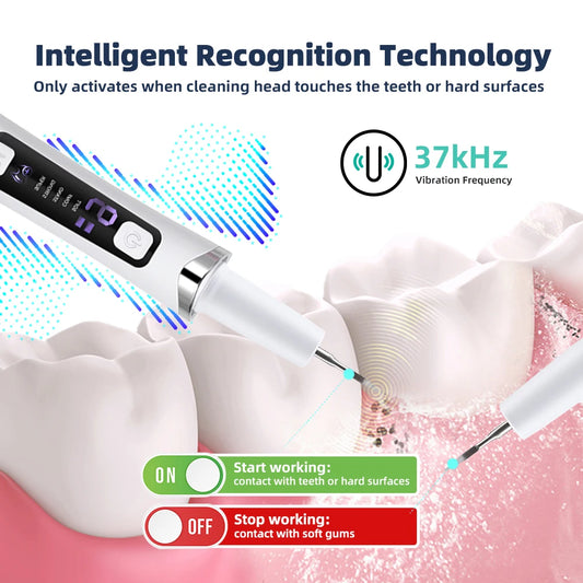 Ms.Dear Electric Ultrasonic Dental Scaler With 5 Modes Tartar Calculus Removal Teeth Whitening Oral Care