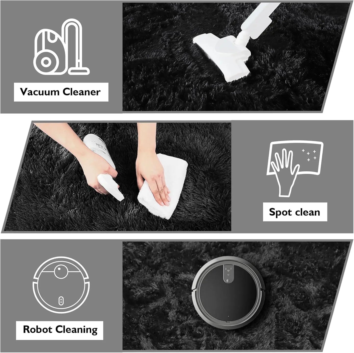 Fluffy Shag Area Rug Soft Plush Carpet For Living Room