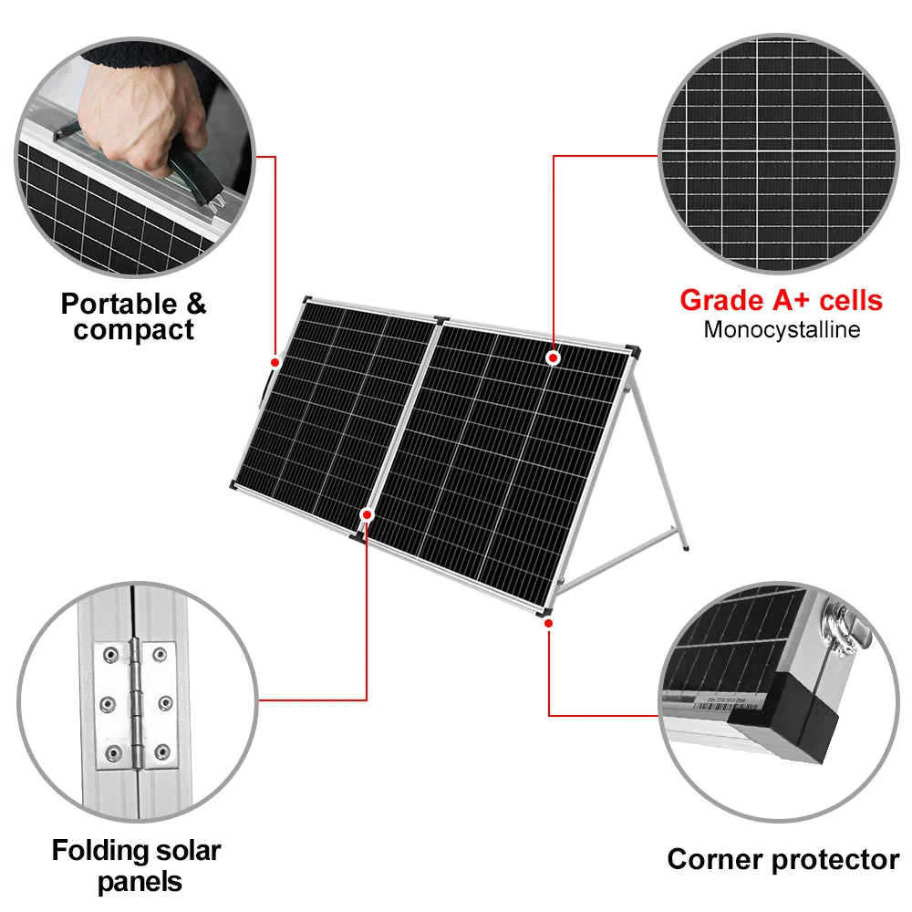 DOKIO 200W Foldable Solar Panel