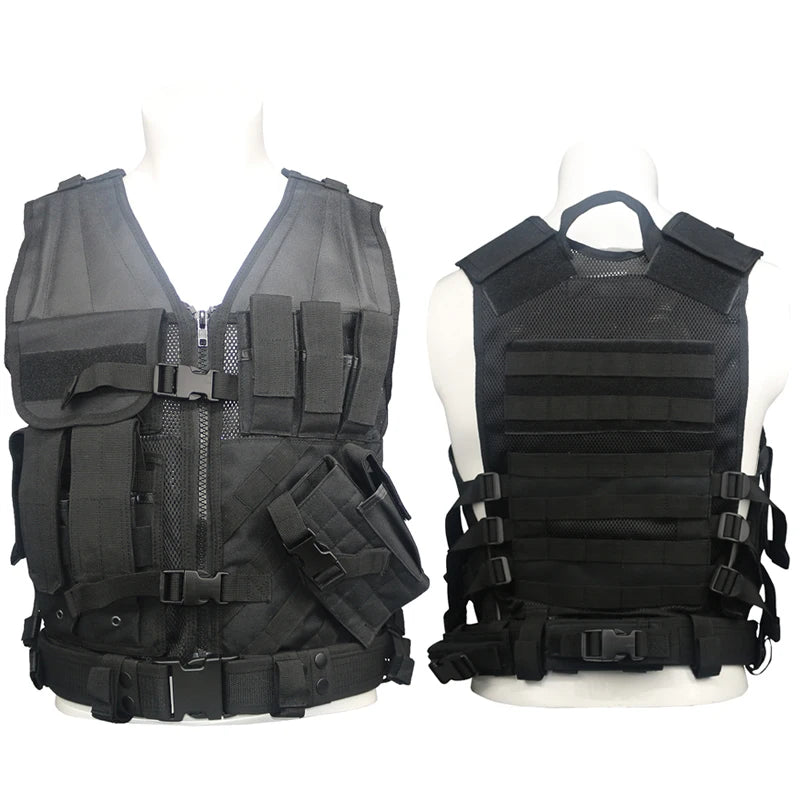 NONECN Military Tactical Vest Plate Carrier for Airsoft Paintball