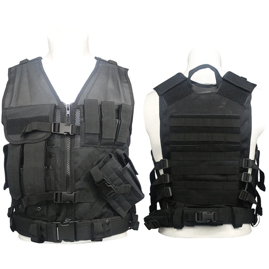 NONECN Military Tactical Vest Plate Carrier for Airsoft Paintball