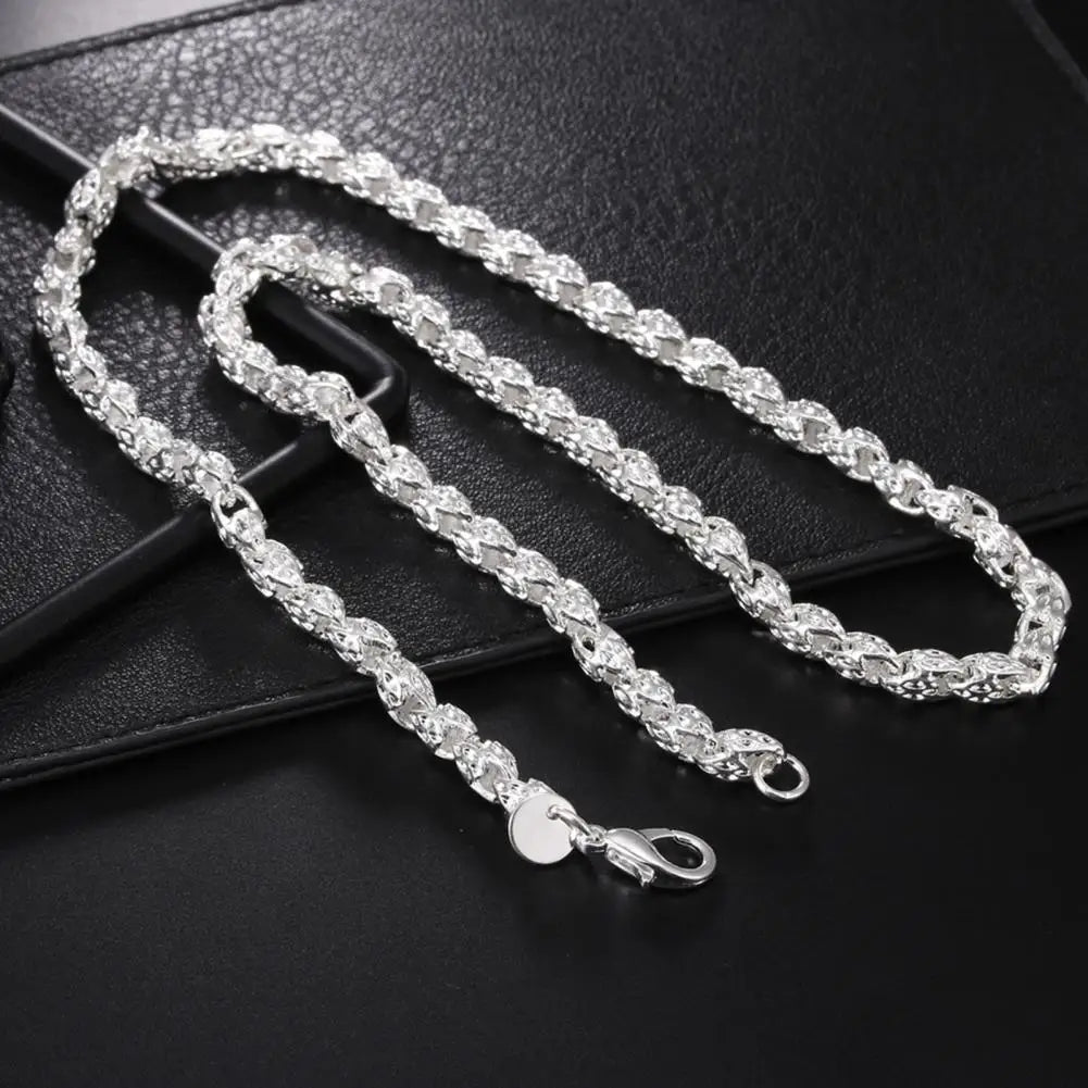 BLUELANS Large Link Chain Necklace And Bracelet Set For Parties