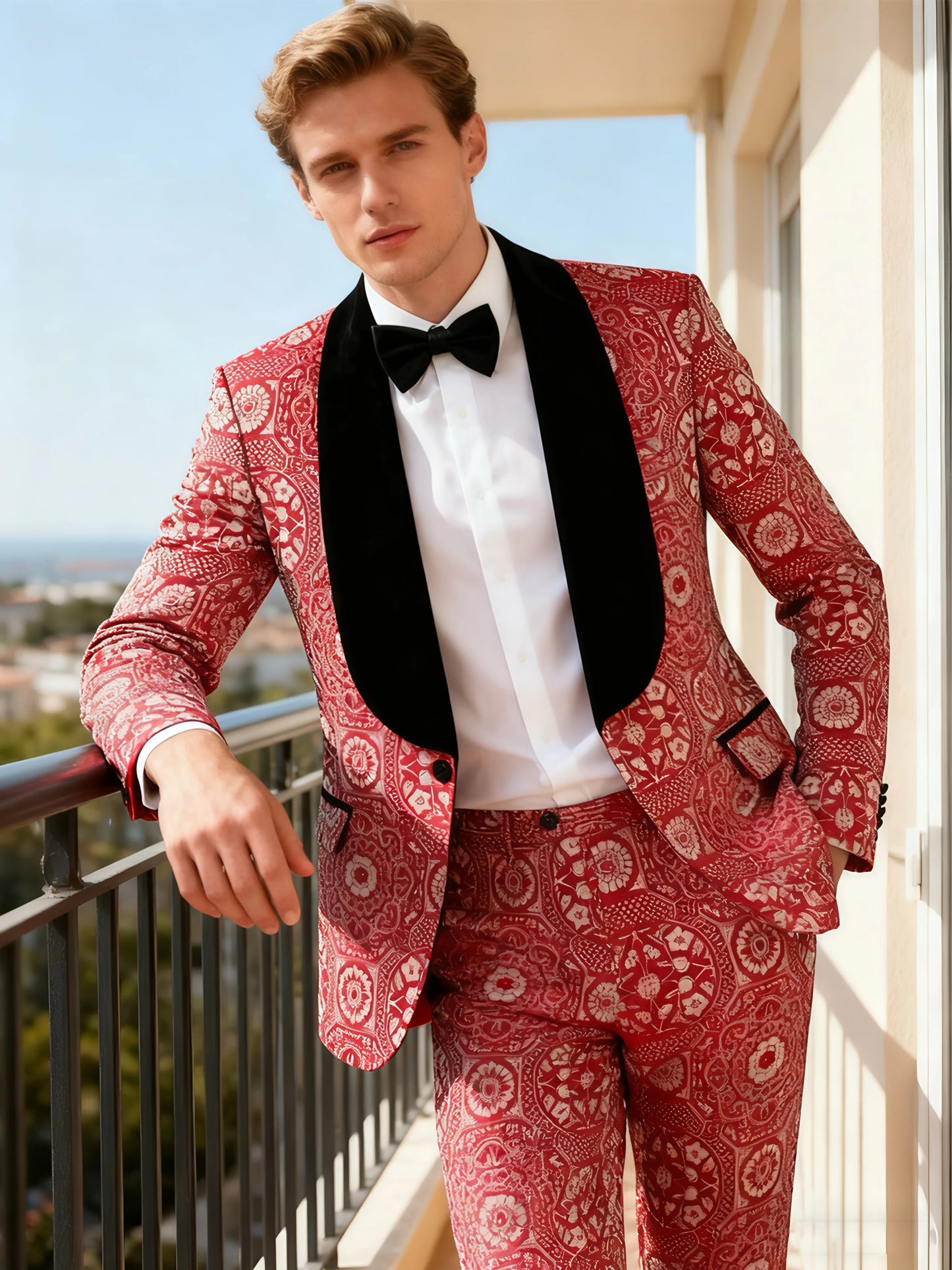 CN Jiangsu Slim Fit Men's Suit 2-Piece Jacket And Pants