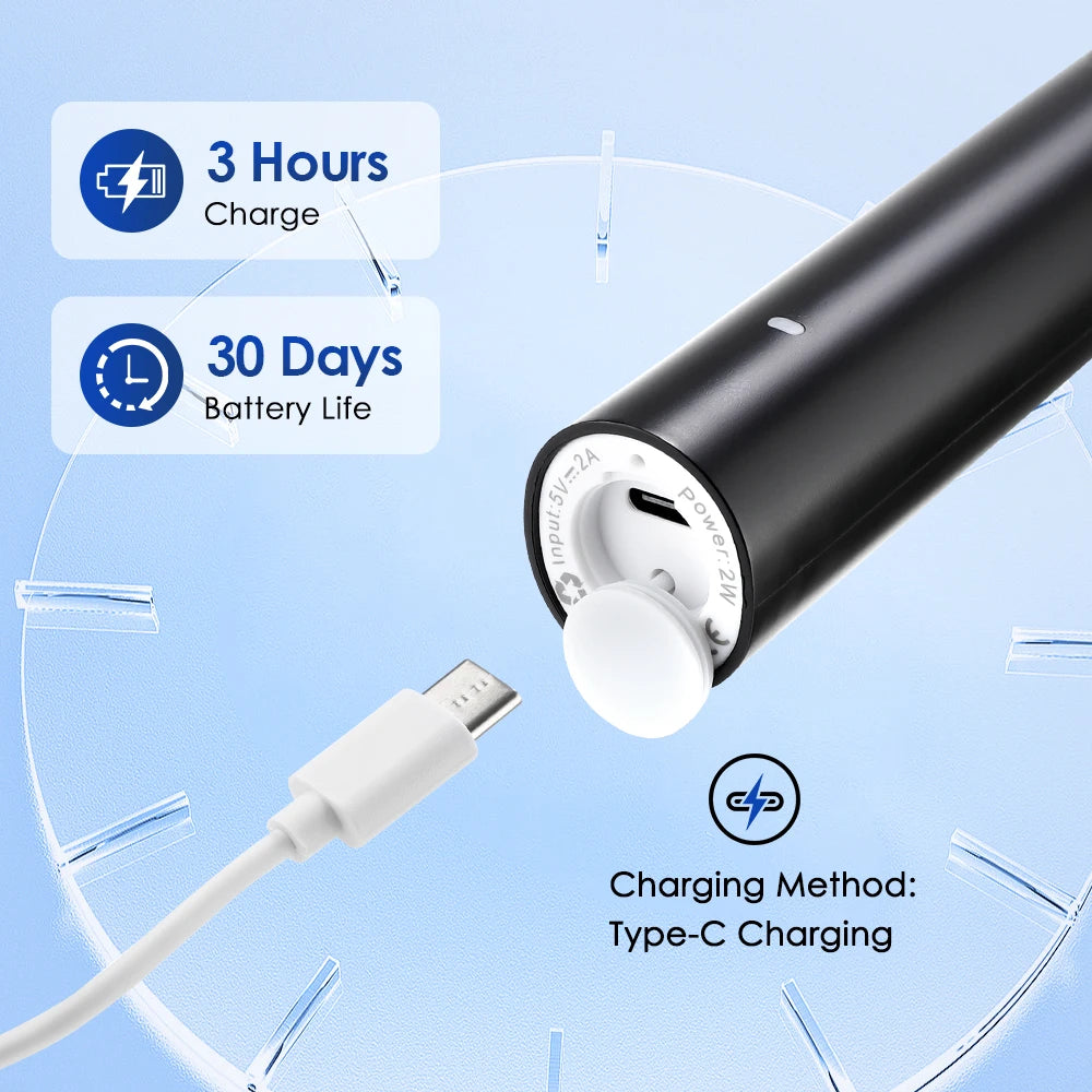 Ms.Dear Electric Toothbrush Cordless USB Rechargeable Waterproof Intelligent Adults
