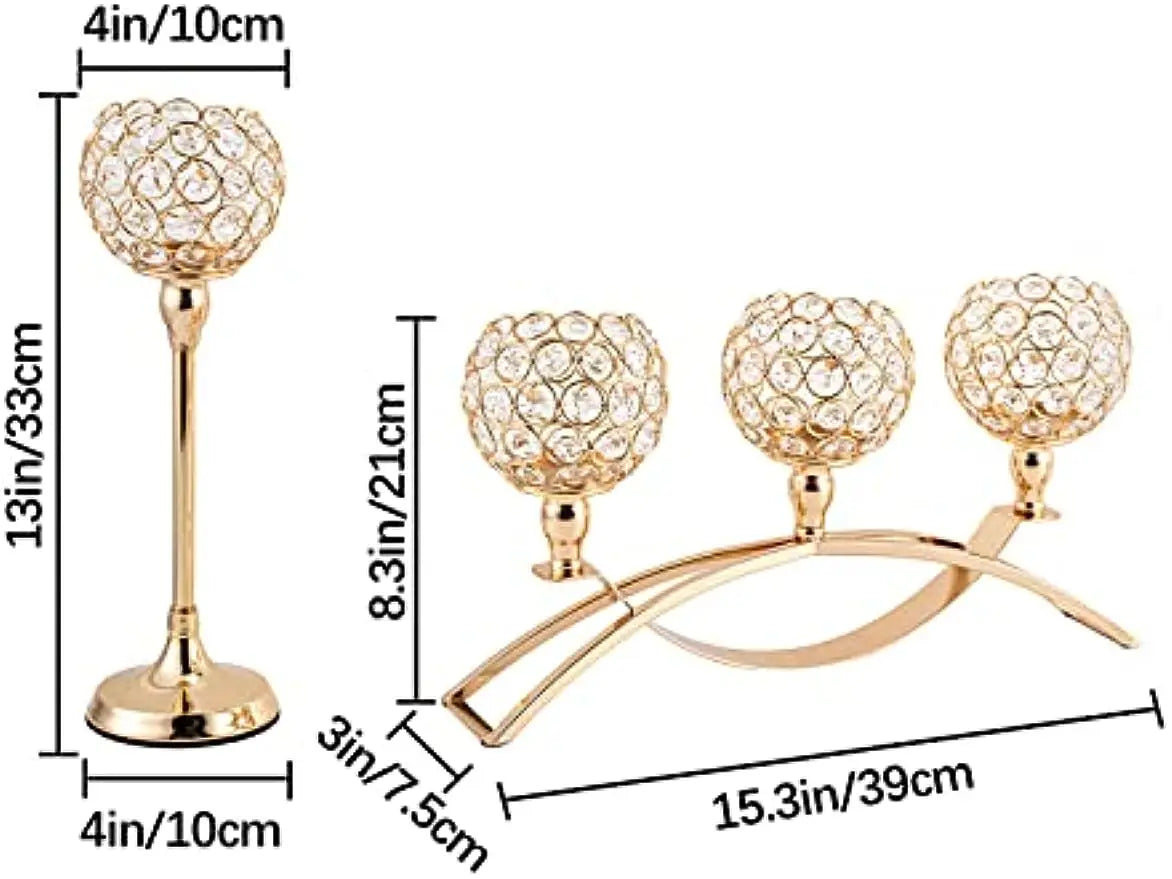VINCIGANT Metal Candle Holders for Tabletop Centerpieces Tealight Candelabra Stand