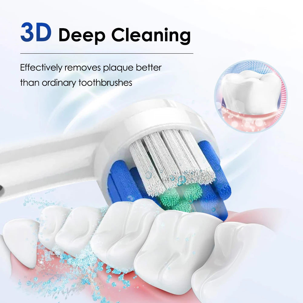 AFDEAL Premium Rotary Electric Toothbrush Rechargeable 4 Heads Multimode Cleaning