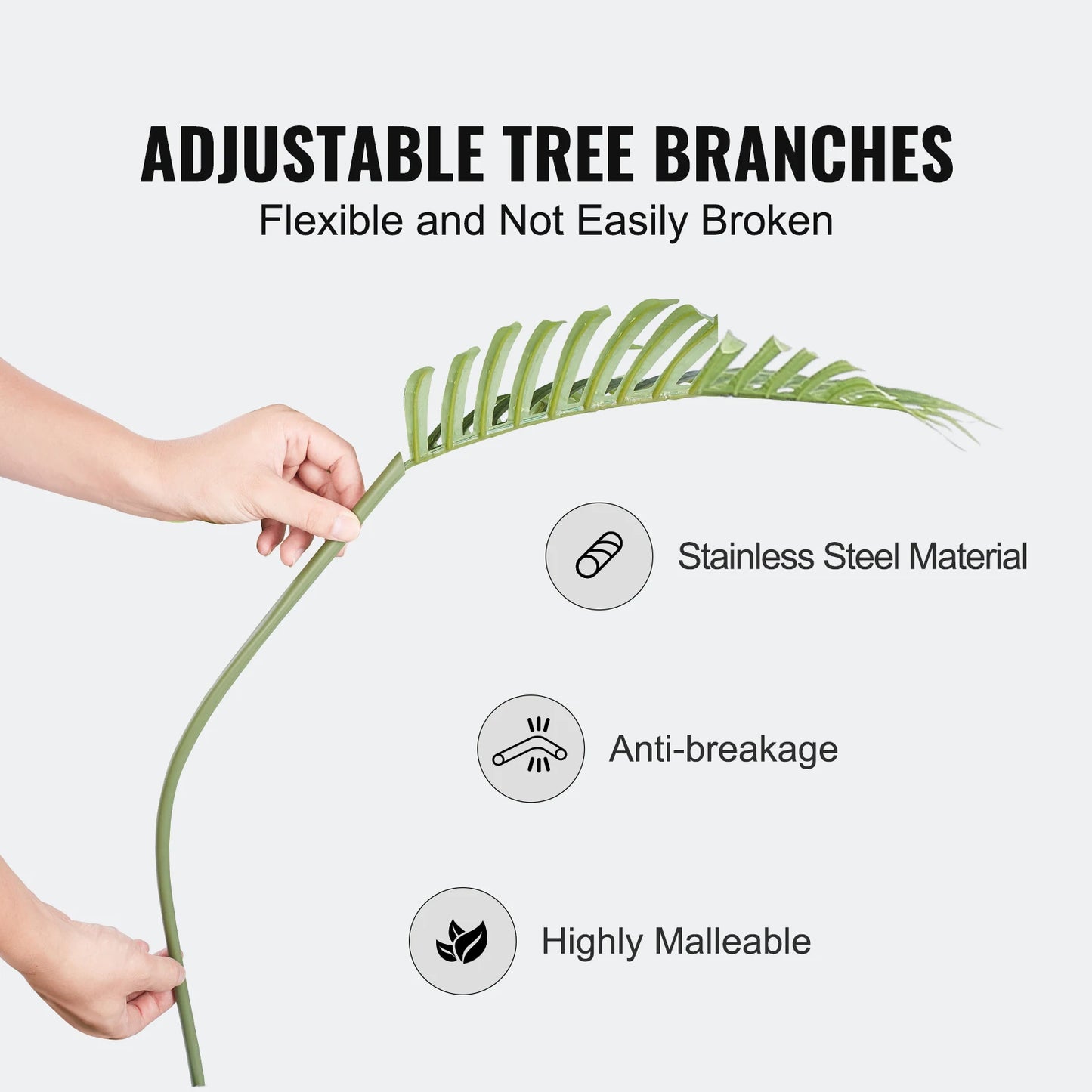 Artificial Palm Tree Faux Plant With Anti Tip Tilt Protection And Low Maintenance PE Material For Home Prop 65 Compliant