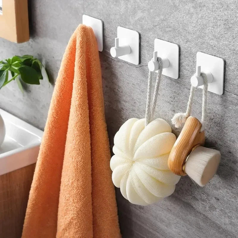 Adhesive Wall Hook Stainless Steel Coat Rack Hanger Bathroom Towel