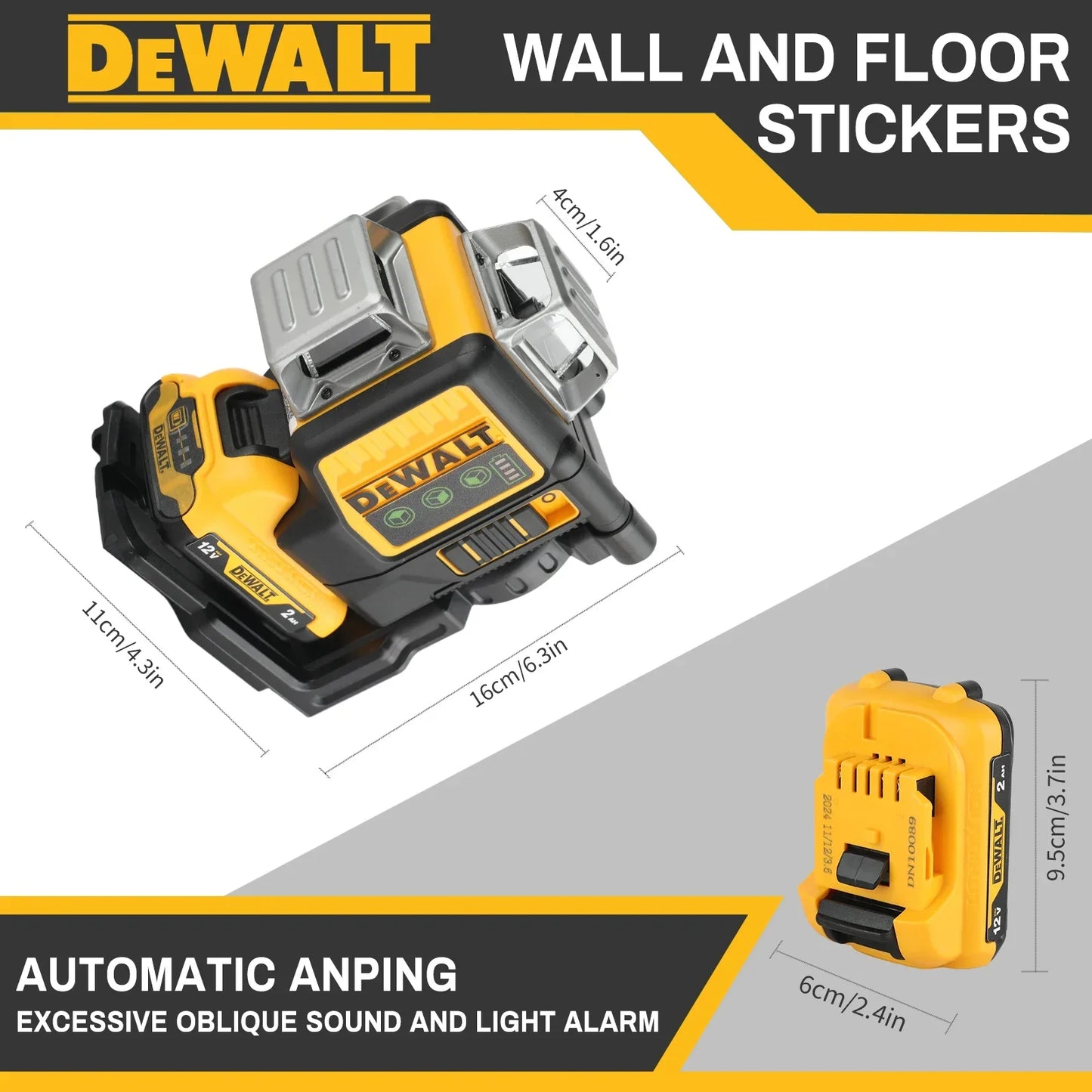 DeWalt DW089LG 360 Laser Level With 12 Lines Vertical Horizontal