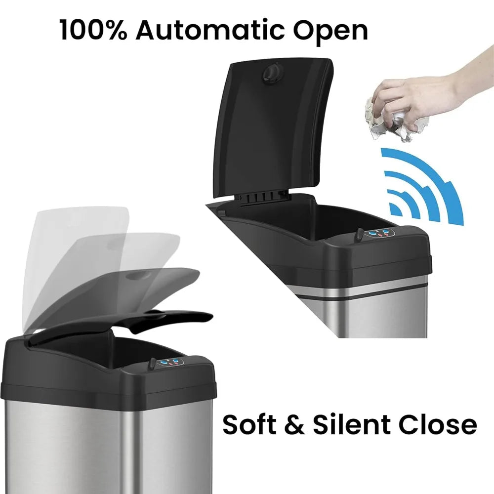 Black New Sensor Trash Can Lid Replacement for Models IT13MX,IT13MXL, DZT13P,DZT13PL,DZT13M,and DZT08P,DZT08PLand Other Variants