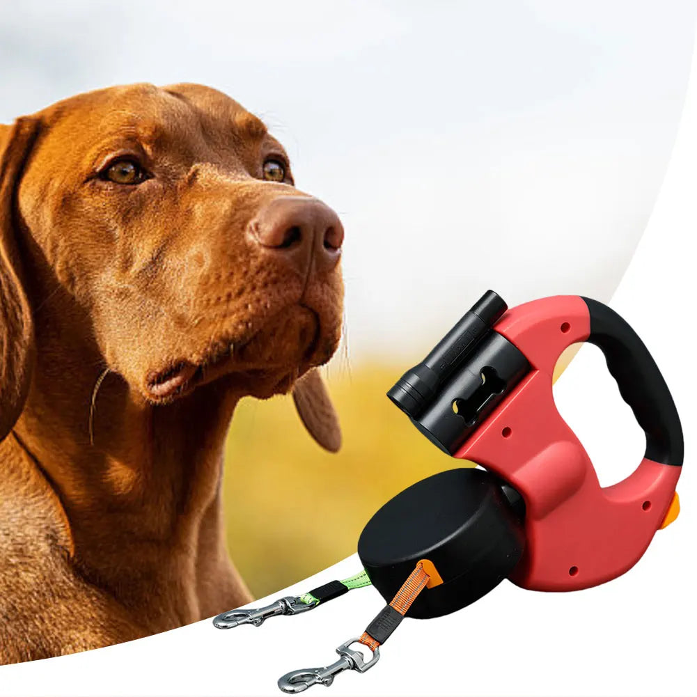 Alloet Dual Headed Dog Leash 360 Degree Swivel Retractable