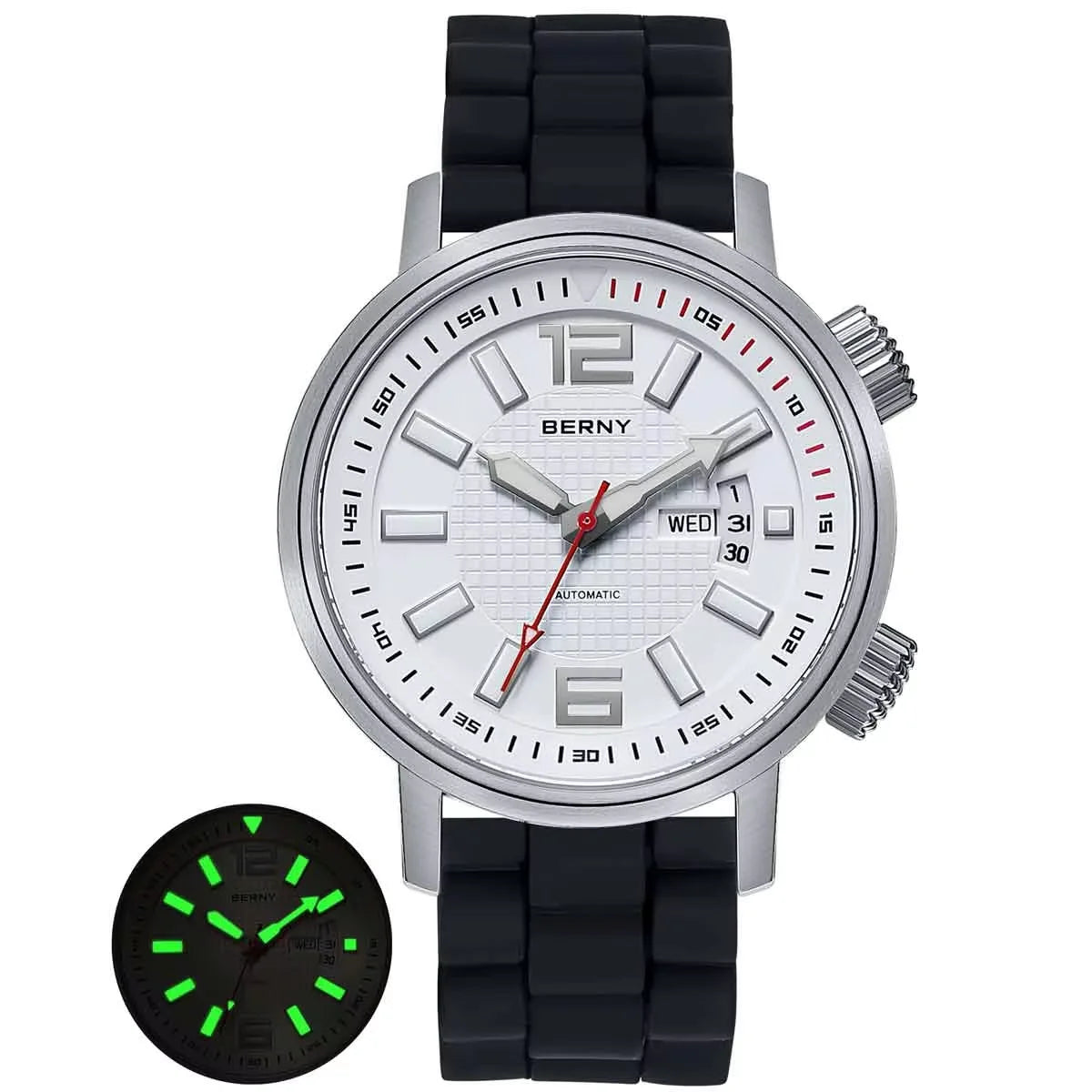 BERNY Automatic Diver Watch 20ATM For Men Miyota 8205 Sapphire