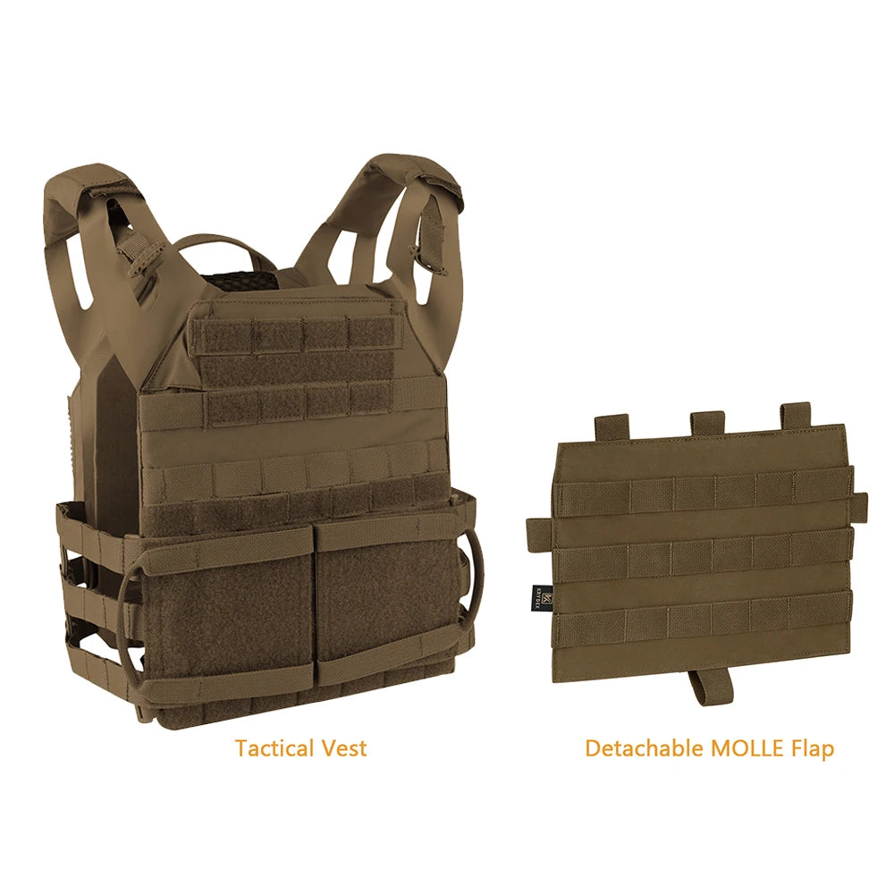 KRYDEX 500D Nylon Tactical Plate Carrier MOLLE Vest