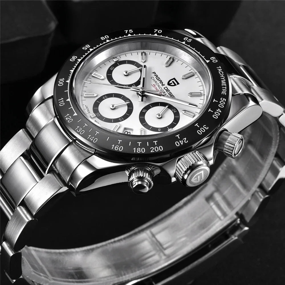 Pagani Design PD1644 Luxury Chronograph Automatic Stainless Steel Mens Wristwatch