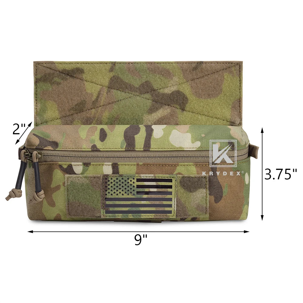 KRYDEX Tactical Vest Chest Mini Dangler Drop Pouch For JPC