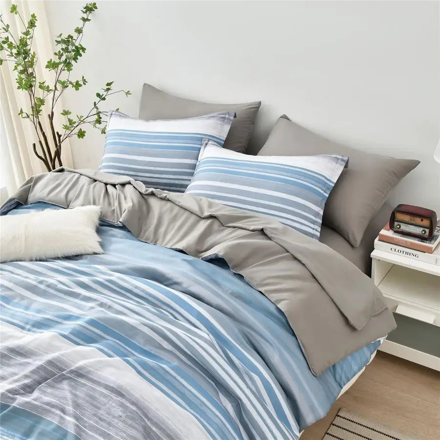 Bed In A Bag Stripe Comforter Set Patchwork Stripes