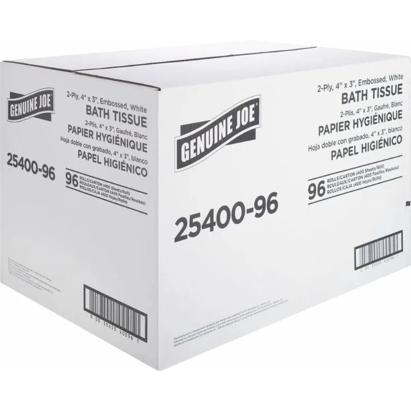 Standard Bath Tissue 2Ply 400 Sheets Roll Embossed 96 Count