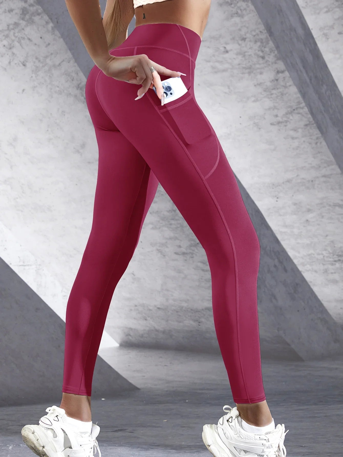 High Waist Women Leggings Yoga Pants With Pockets For Running