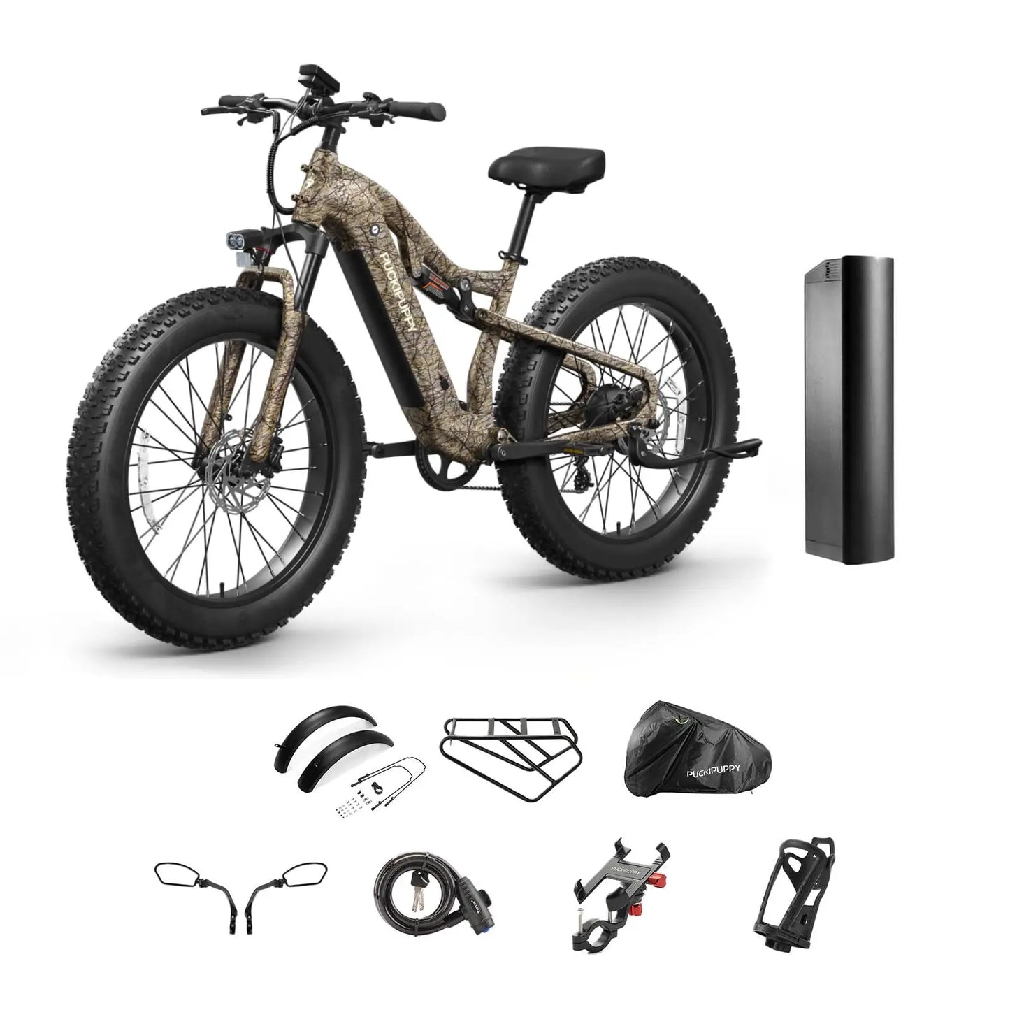 PUCKIPUPPY Labrador Pro Electric Mountain Bike 1350W 48V 20Ah