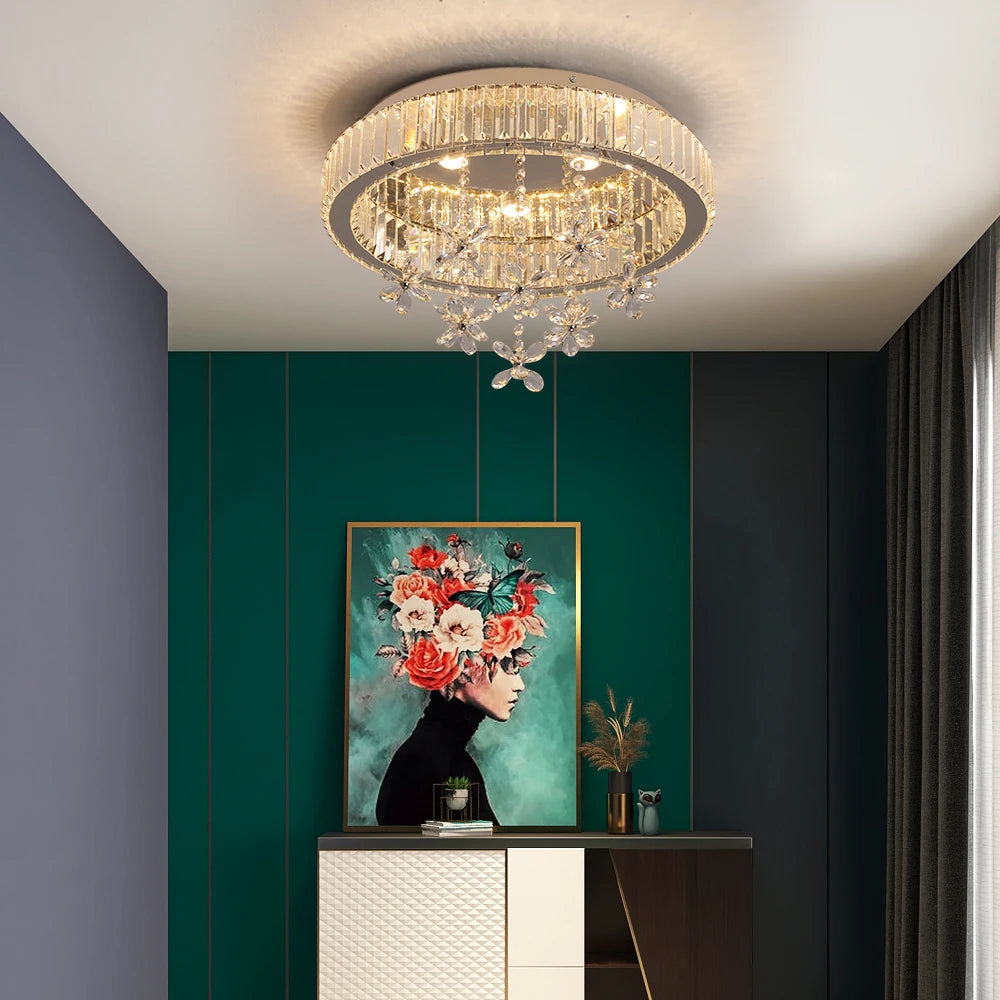 VETRULUS Luxury CrystalLED Ceiling Lamp Modern Chandelier Pendant LuminescentLight Fixture