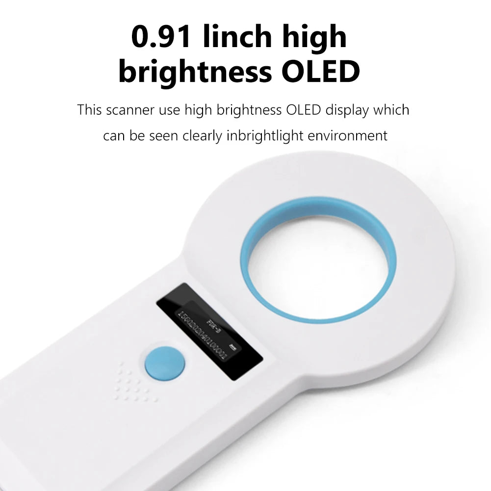 Alloyseed Handheld Animal Microchip Reader With OLED Display EMID