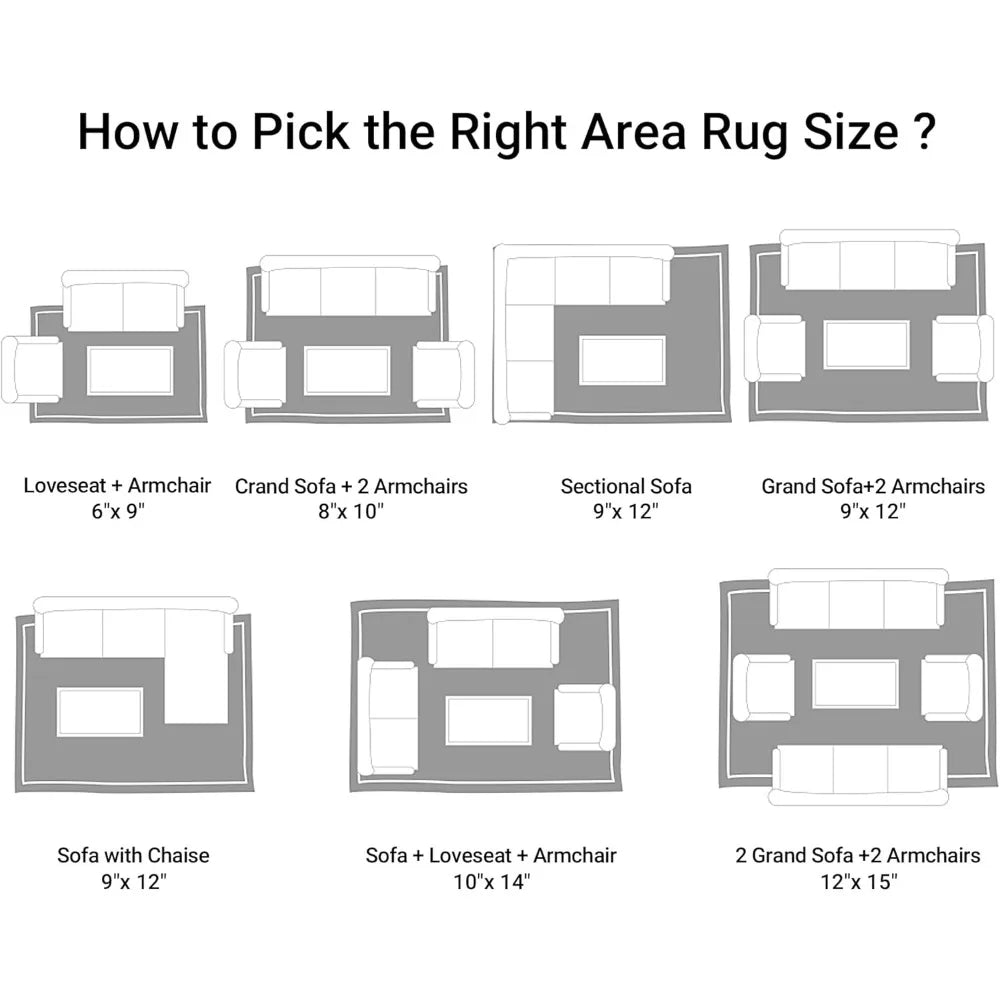 Ultra Plush Shaggy Area Rug Faux Fur Non-Skid for Living Rooms and Bedrooms Soft Microfiber