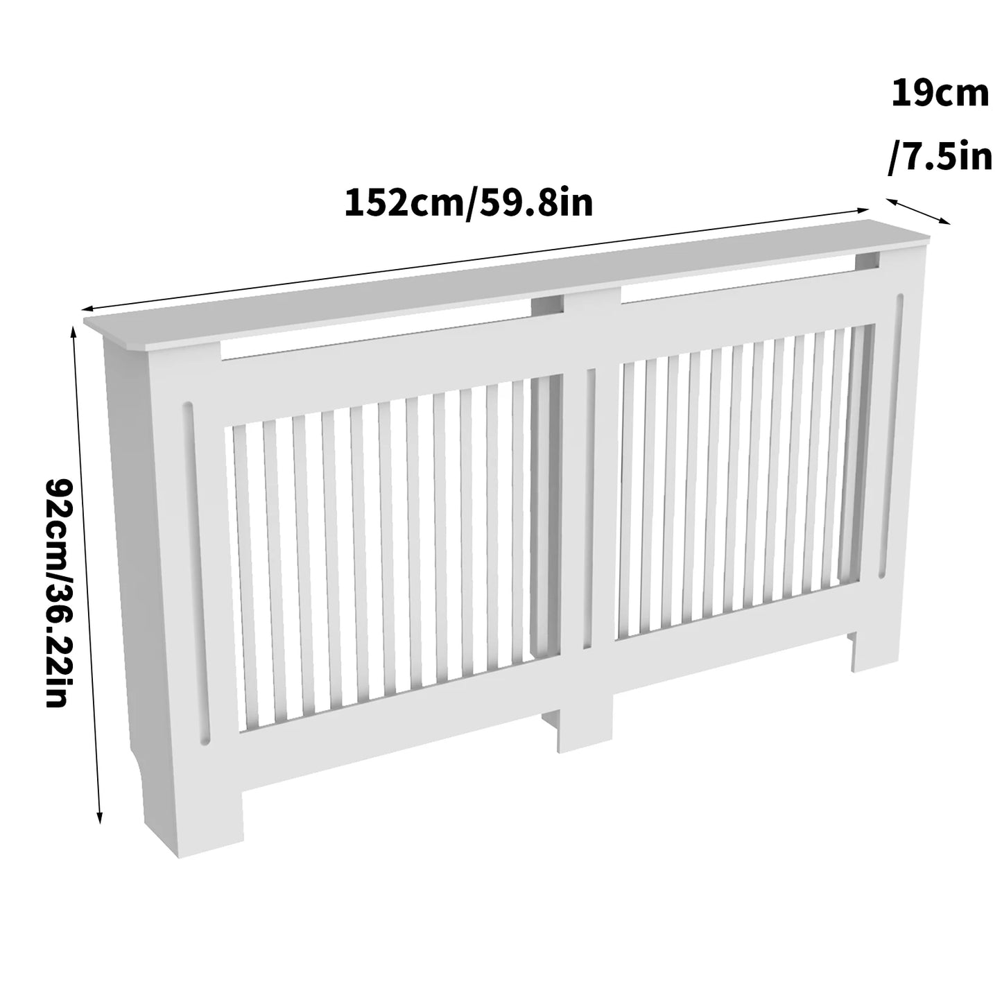 Wisfor Radiator Cover Wall Cabinet MDF Modern Wood Grill Cover