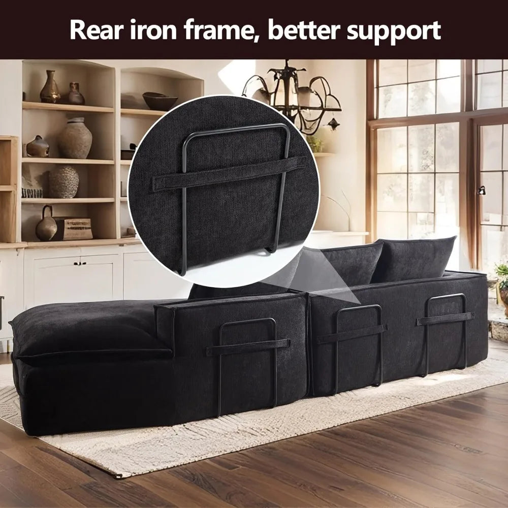 Luxuriously Stuffed Polyurethane Cloud Sofa Sectional For Living Room Indulgence