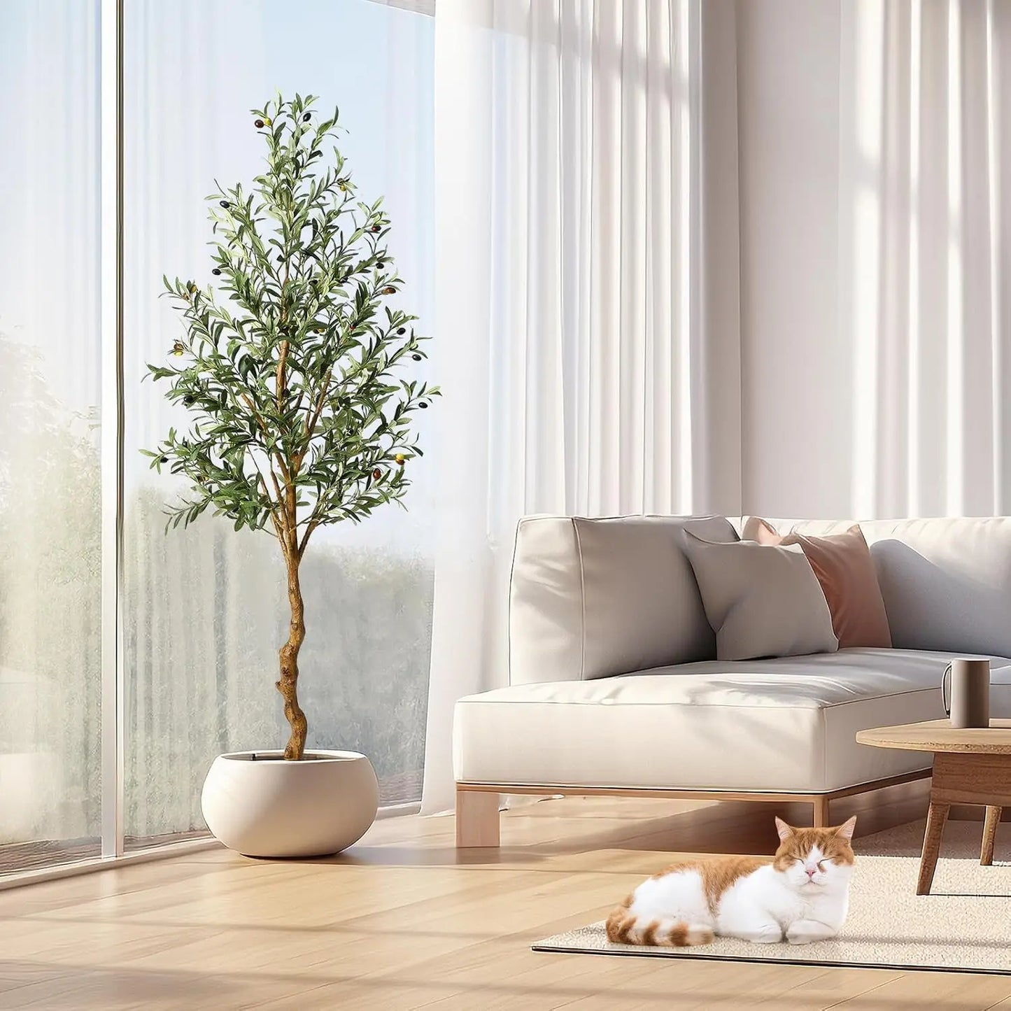 HiMISSCN Artificial Olive Tree In Pot For Home Decor