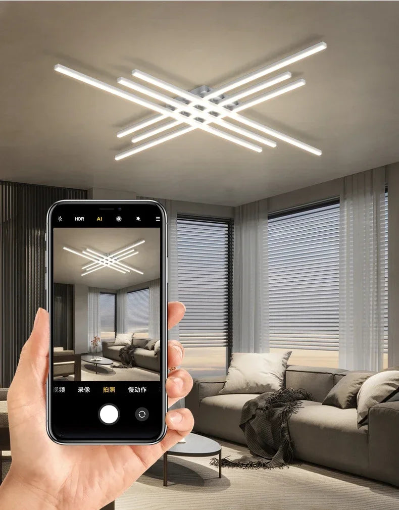 Nordic Minimalist LED Ceiling Lamp Strip Light For Living Room