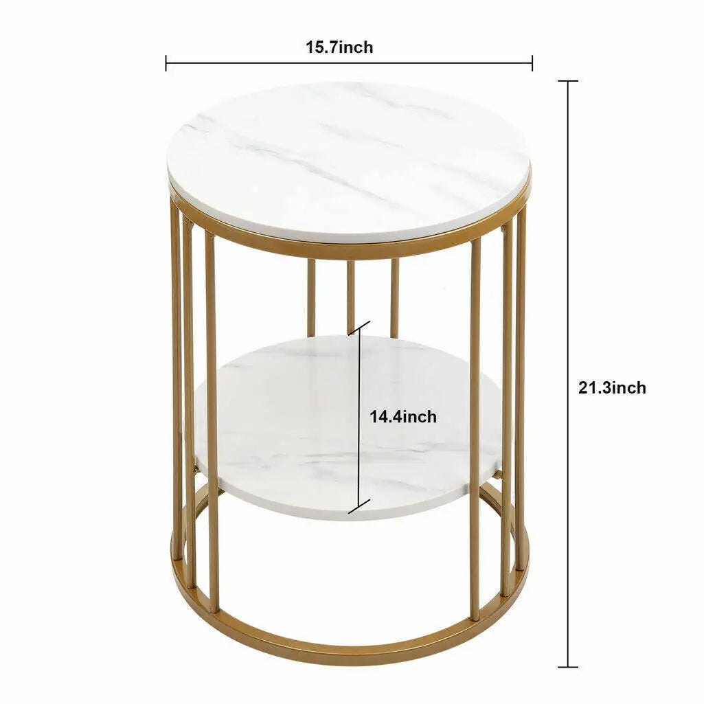 Wisfor Round Side Table Nightstand Jewellery Storage