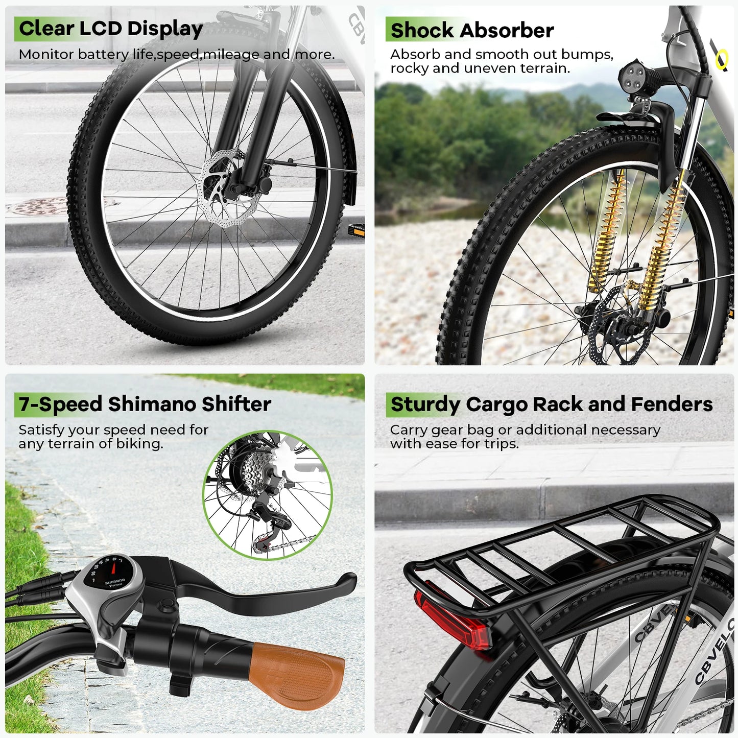 CYBERVELO EK2 Electric City Commuter With 1000W Motor