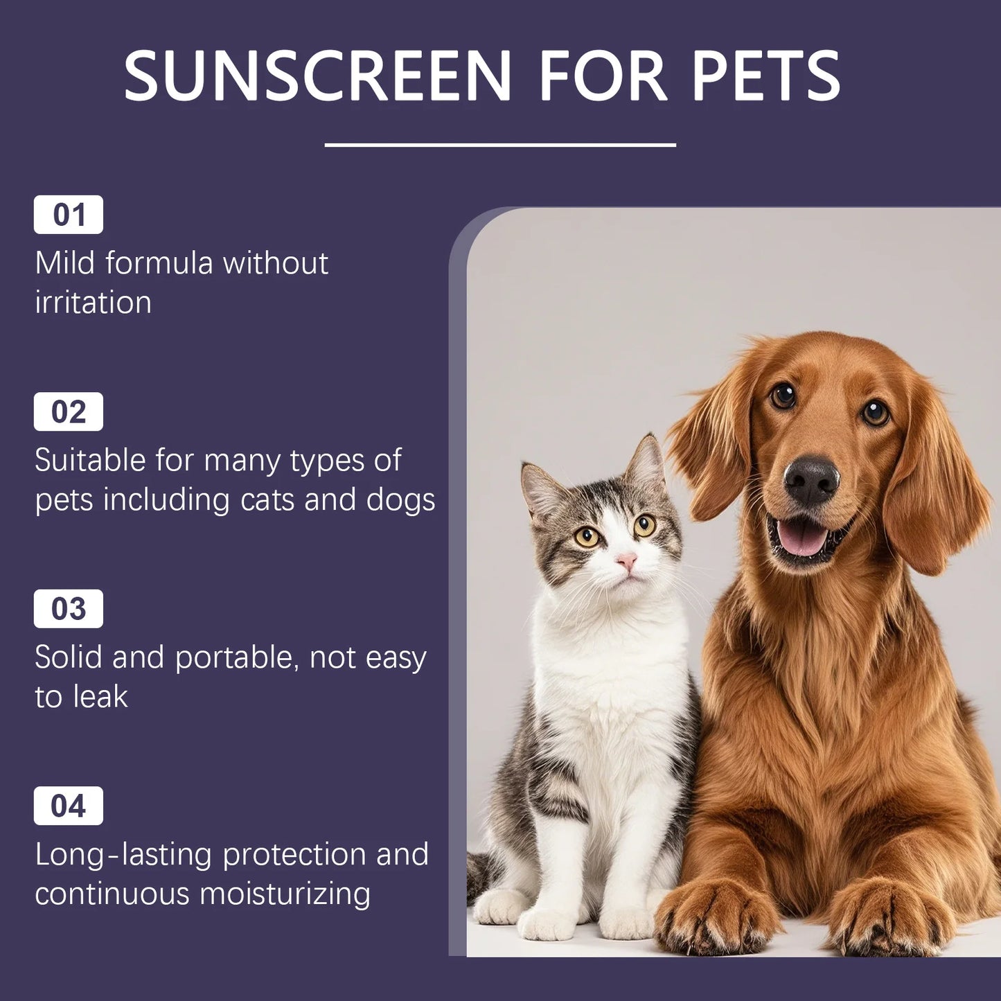 YEGBONG Dog Cat Sunscreen Cream Snout Balm for Pets