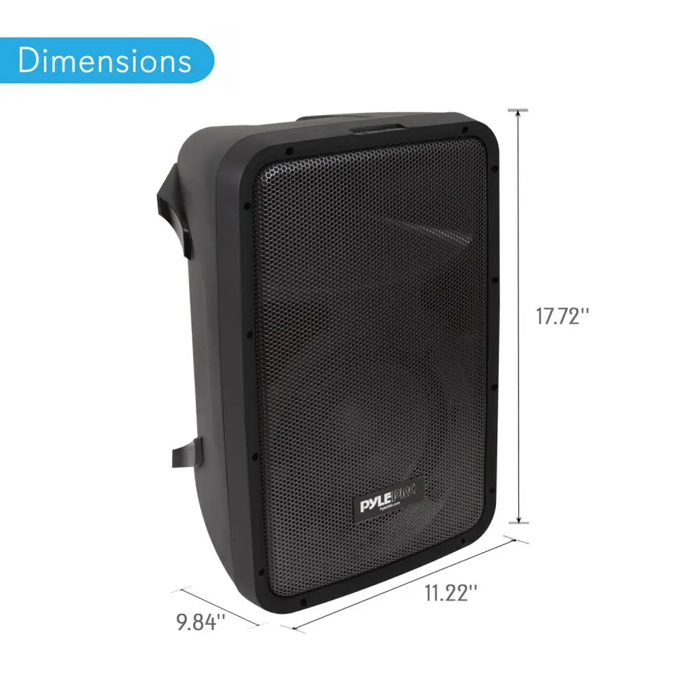 Pyle PA Speaker DJ Mixer Bundle 300W Portable Bluetooth System