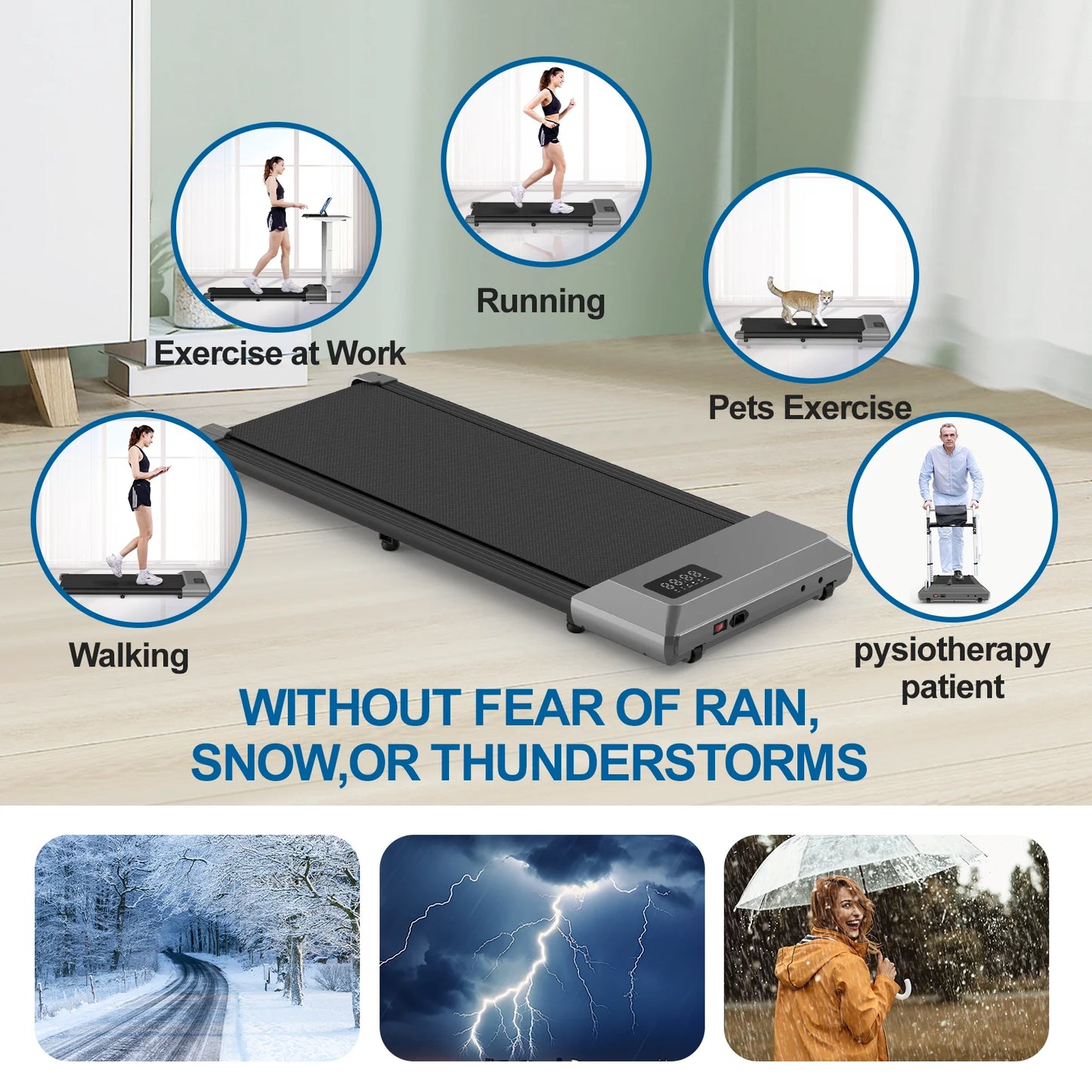 NONED UltraLightweight Ultracompact Quiet Walking Pad Mini Treadmill Under DeskPro